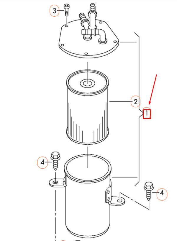 NEW VOLKSWAGEN TOUAREG 7P FUEL FILTER 7P6127401 ORIGINAL - Image 3