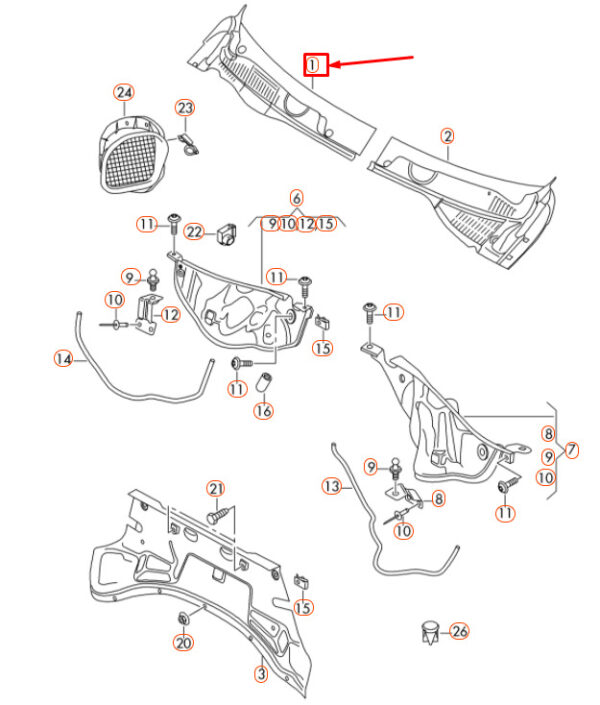 NEW GENUINE OEM 7P6819402D