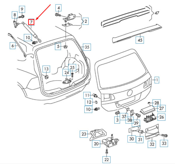 NEW GENUINE OEM 7P6827550A