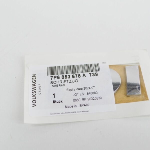 VW TOUAREG 7P rear TDI chrome emblem badge 7P6853675A739 new