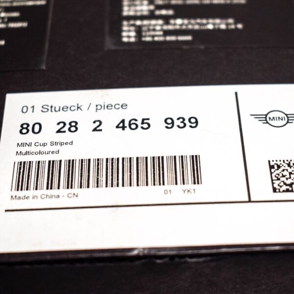 MINI Stripped Cup 80282465939 2465939 NEW GENUINE