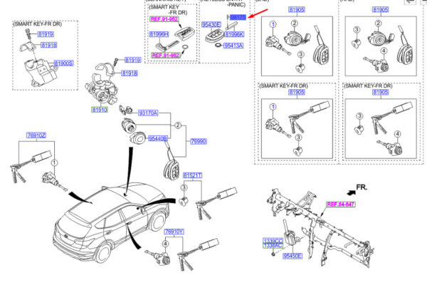 81926C7000 Hyundai Santa FE MK3 DM Insert Key Pen 81926C7000 NEW ORIGINAL