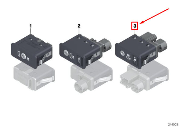 MINI COOPER R56 USB and Additional Input Female 84109237654 NEW GENUINE - Image 4