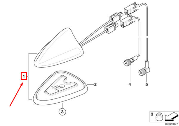 NEW OEM MINI COOPER R50, R53 TELEPHONE ANTENNA MULTI-BAND 84506918548 GENUINE - Image 5