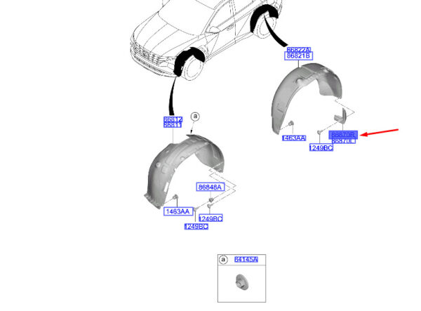 86842N7000 Hyundai Tucson NX4 MK4 Right Rear Fenders 86842N7000 NEW ORIGINAL