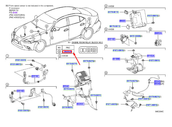 8826321010 LEXUS IS MK3 Skid Control Relay 8826321010 NEW GENUINE