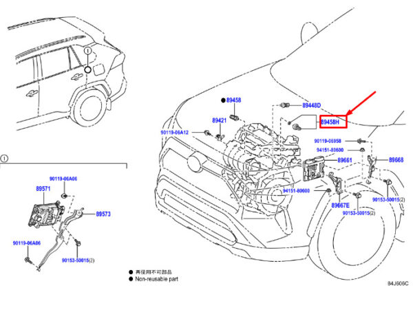8945833041 Toyota RAV 4V XA50 Fuel Pressure Sensor 8945833041 NEW ORIGINAL