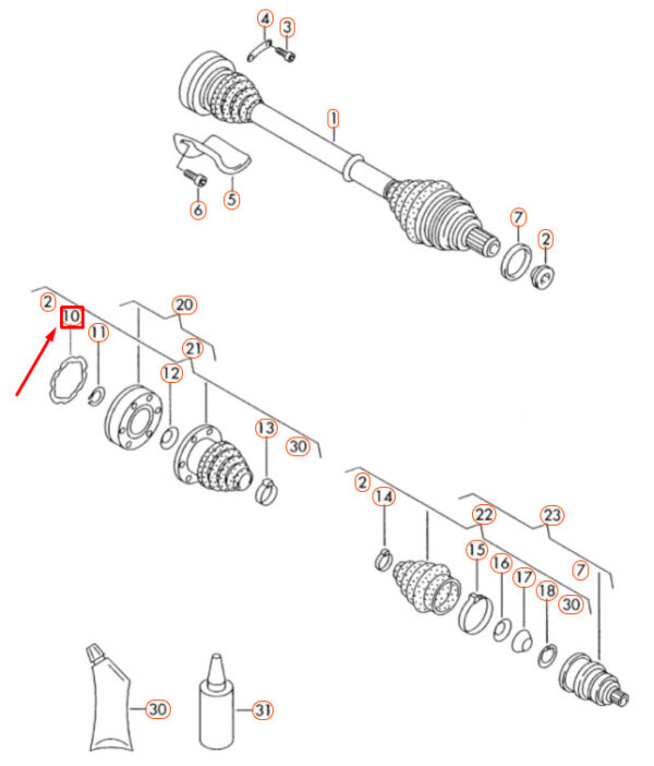 NEW GENUINE OEM 8D0407309A
