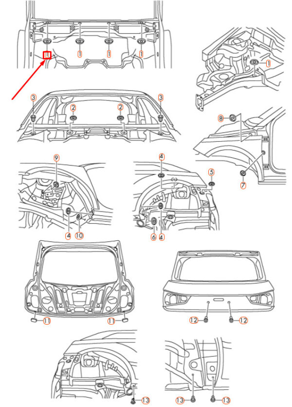 NEW VAG TRUNK GASKET PLUG CAPS BUNGS 296 8D0803583L 92-19 ORIGINAL - Image 3