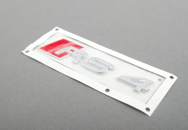 NEW AUDI RS4 (2000-2016) REAR TRUNK RS4 BADGE EMBLEM 8D98537402ZZ EOM - Image 4