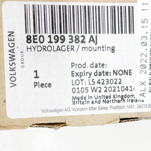 Audi A4 Avant B7 Hydrobearing Right 8E0199382AJ New