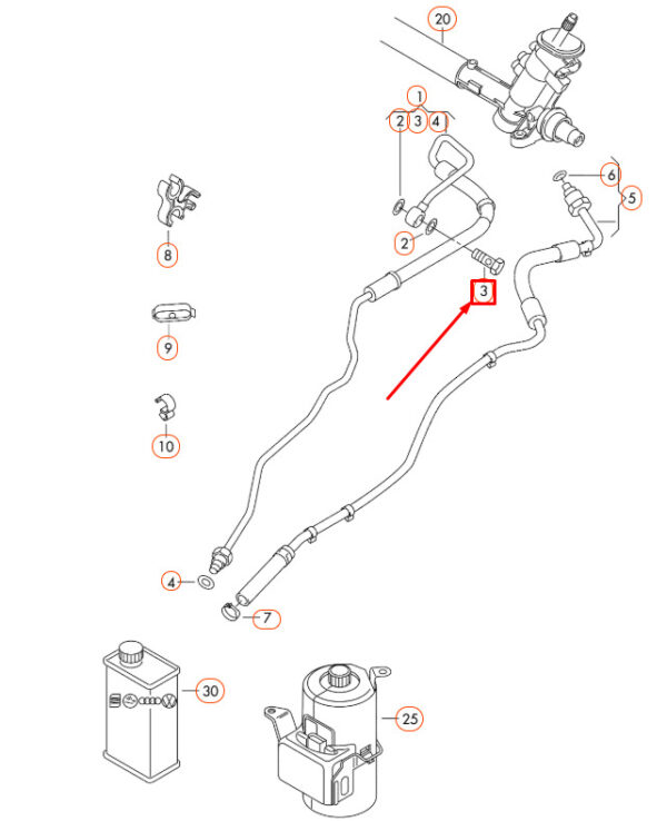 NEW AUDI A1 MK1 POWER STEERING BANJO BOLT 8E0422529 - Image 5