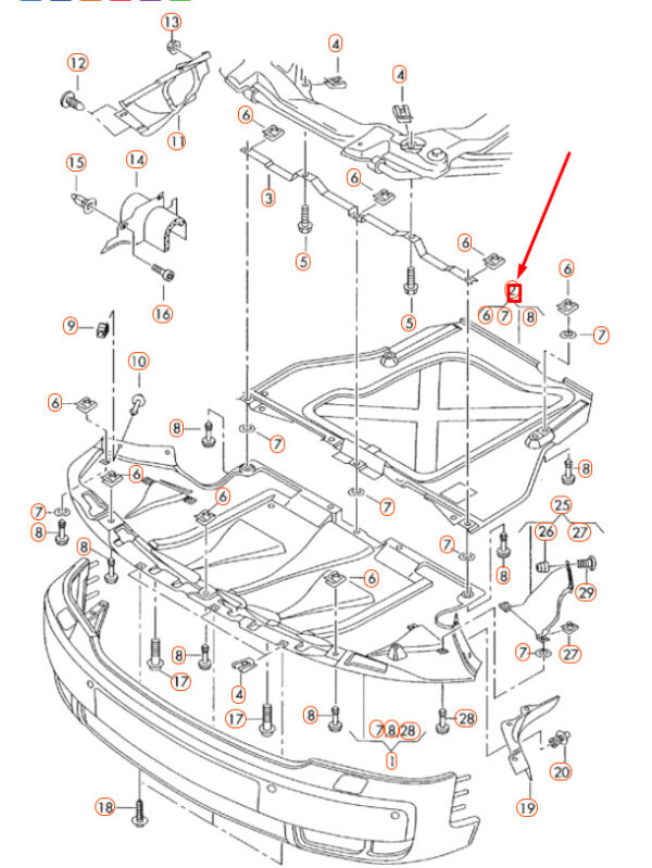 NEW AUDI A4 B7 UNDERBODY ENGINE NOISE INSULATION 8E0863822D ORIGINAL - Image 4
