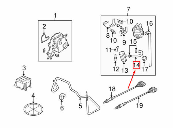 Audi A6 Avant C6 leak detection pump hose 8E0906272C NEW ORIGINAL - Image 4