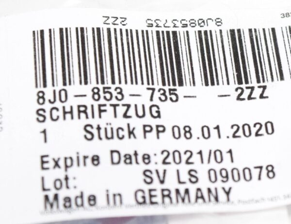 Audi TT Rear Lettering TT S Badge Emblem 8J08537352ZZ NEW ORIGINAL