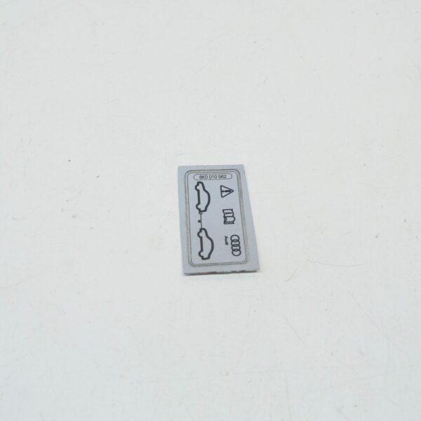 Audi Q5 SQ5 FY 80A Engine Sticker Information Label 8K0010562 NEW ORIGINAL - Image 3