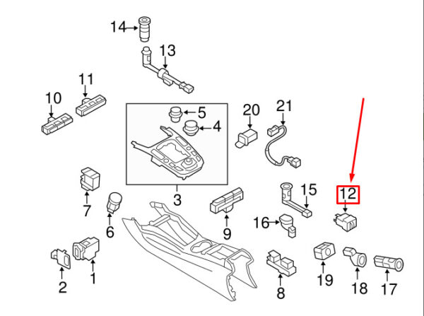NEW AUDI Q5 8R REAR LEFT SEAT HEATER SWITCH 8K0963563A ORIGINAL - Image 4