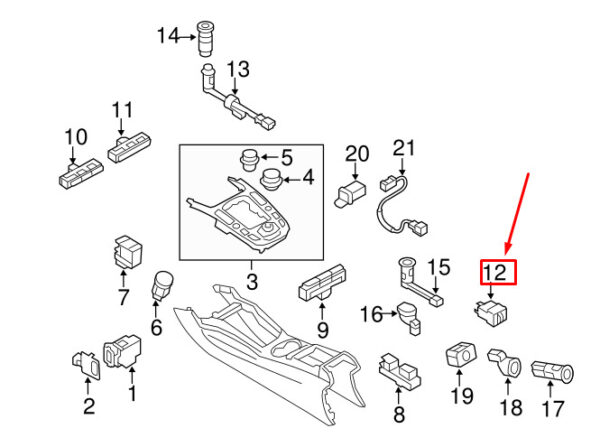 NEW AUDI Q5 8R RIGHT REAR SEAT HEATER RHEOSTAT 8K0963564 ORIGINAL - Image 4