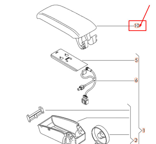 NEW AUDI A3 8P ARMREST UPPER PART 8P0864245Q7W0 ORIGINAL - Image 4