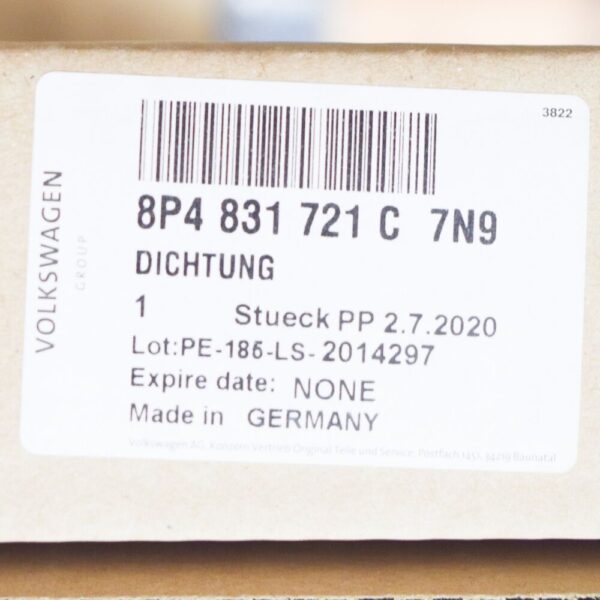 Audi A3 8P front door interior seal 8P4831721C7N9 NEW - Image 4