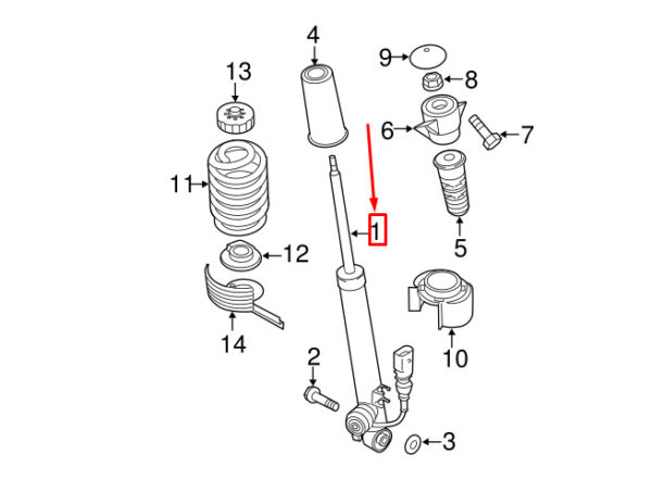NEW AUDI Q5 8R REAR SHOCK ABSORBER 8R0513035AE - Image 4