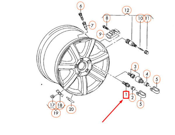 AUDI A8 D4 4H WHEEL BOLT 8R0601295 NEW ORIGINAL - Image 4