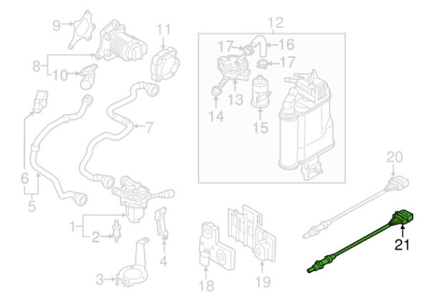 NEW VOLKSWAGEN GOLF 5G MK7 REAR LAMBDA OXYGEN SENSOR 8S0906262A ORIGINAL - Image 4