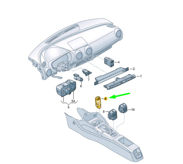 Audi A3 8V start/stop switch 8V0905217 NEW ORIGINAL - Image 3
