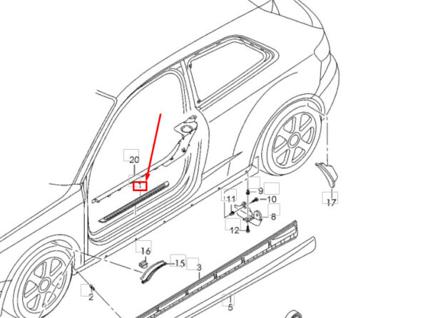 Audi A3 8V Front Sill Molding 8V3853491A9B9 NEW REAL - Image 4