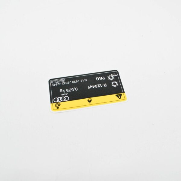 AUDI A4 B9 A/C System Information Label 8W0010515B NEW ORIGINAL - Image 3