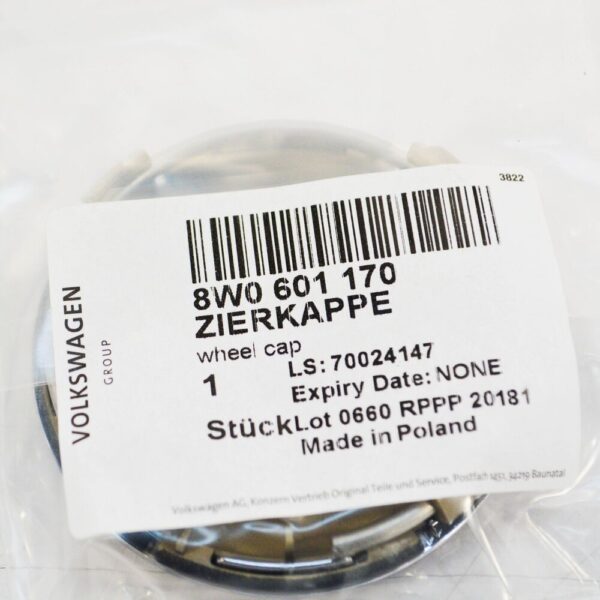 AUDI A3 S3 A4 B9 Wheel Center Cap 8W0601170 ORIGINAL NEW
