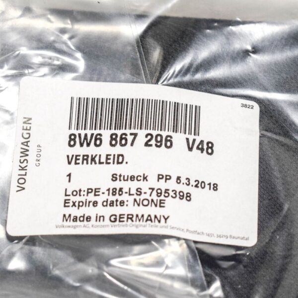 Audi A5 S5 8W6 convertible right trim interior 8W6867296 V48 NEW REAL