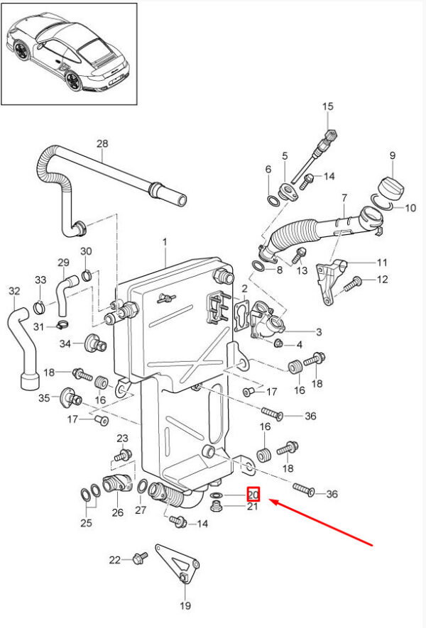 Porsche 911 996 Oil Drain Screw Gasket 90012301020 NEW GENUINE - Image 6