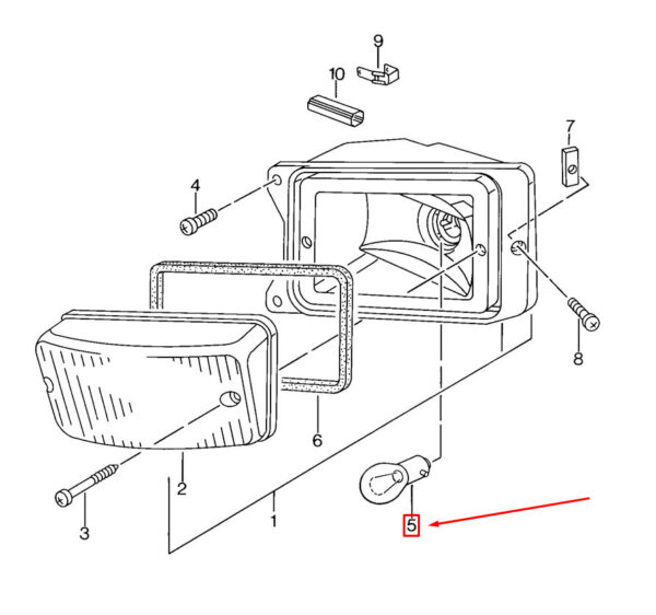 Porsche Cayenne 9pa Front Direction Indicator Lamp 90063112890 NEW GENUINE - Image 3