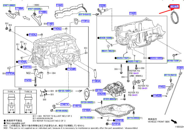 9031190010 Toyota Rav 4V XA50 Rear Main Crankshaft Oil Sealing Ring 9031190010 NEW