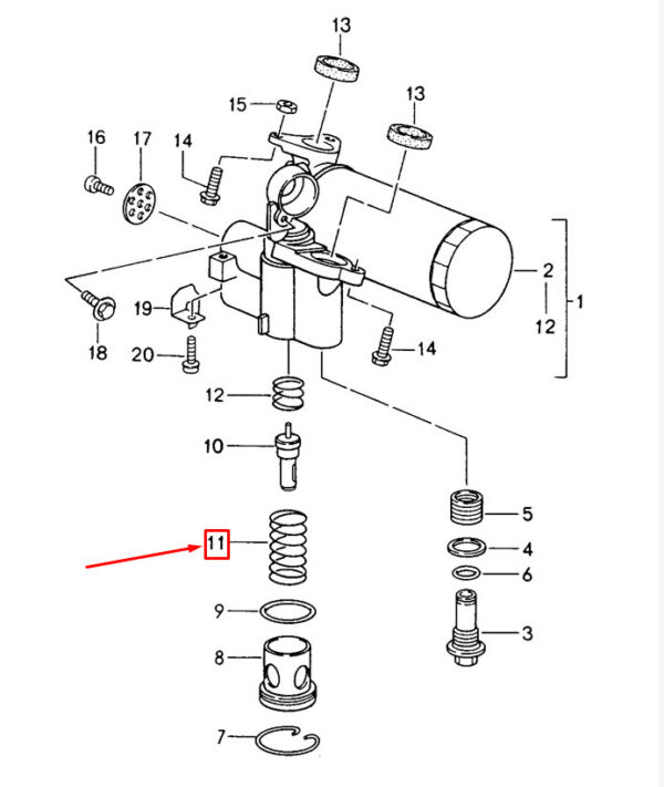 Porsche 928 oil pressure spring 92810717101 NEW ORIGINAL - Image 3