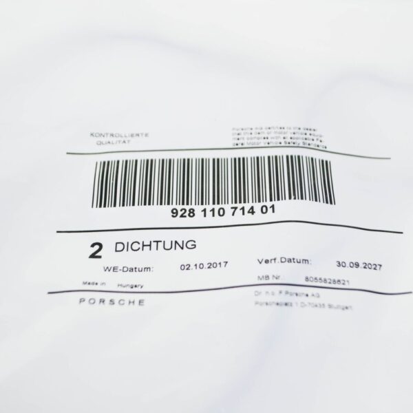 Porsche 928 suction chamber gasket 92811071401 new original - Image 6