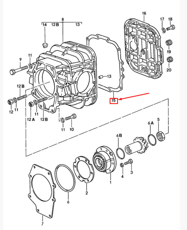 Porsche 928 differential seal rear 92830139503 NEW ORIGINAL