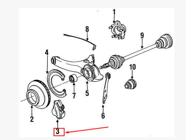 PORSCHE 928 Rear Left Brake Caliper 92835242103 NEW GENUINE - Image 5
