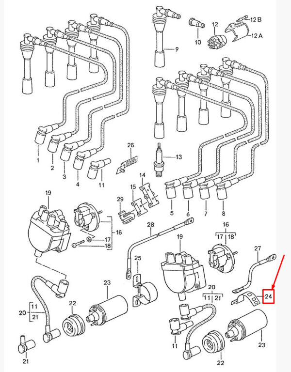 Porsche 928 Ignition Coil Mount 92860251100 NEW ORIGINAL