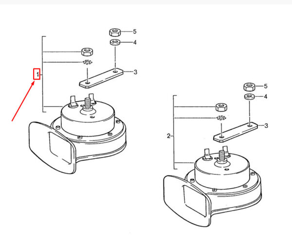 Porsche 968 Tweeter Horn Signal Fanfare 92863522101 NEW GENUINE - Image 5
