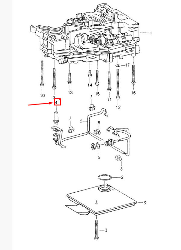 Porsche Carera 911 993 Tiptronic Inductive Sensor 94332560400 NEW ORIGINAL