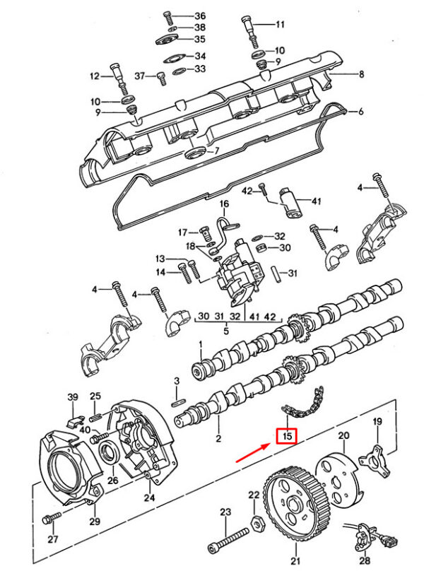 Porsche 928 Engine Control Chain 94410550105 NEW GENUINE