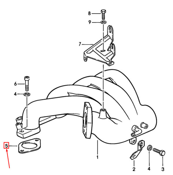 Porsche 944 intake manifold gasket 94411016305 NEW ORIGINAL - Image 3