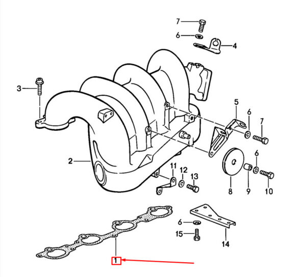 Porsche 944 intake manifold gasket 94411030502 NEW ORIGINAL