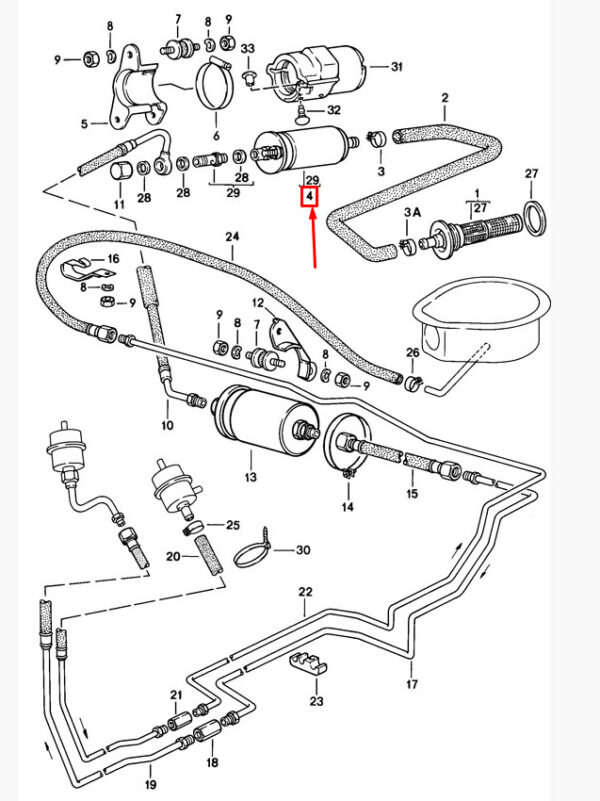Porsche 944 Fuel Pump 94460810204 NEW ORIGINAL