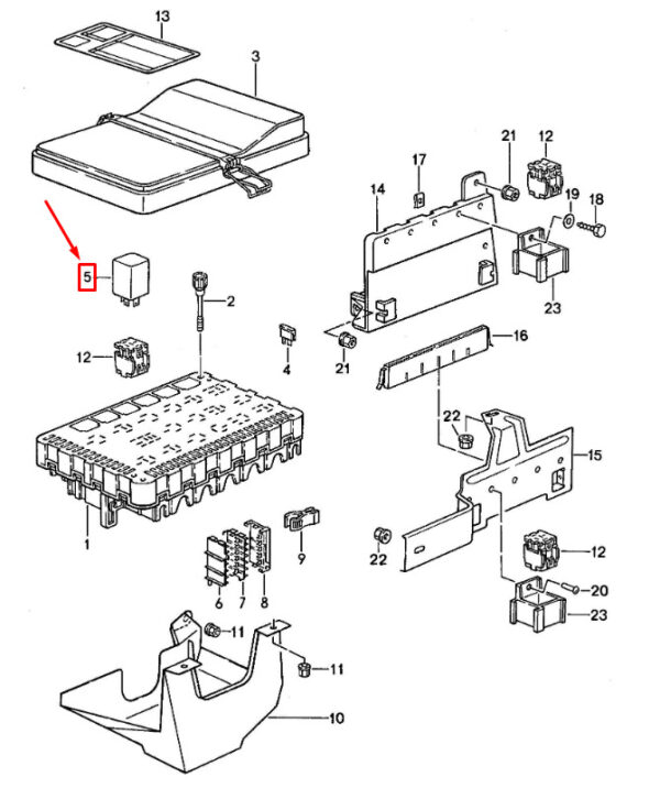 PORSCHE 968 Headlight Motor Control Unit Relay 94461820500 NEW GENUINE - Image 5