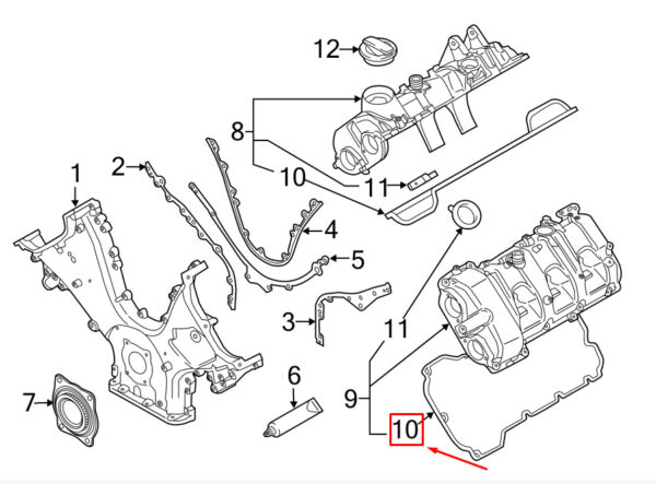 Porsche Macan 95b Gasket of Right Valve Cover Right 94610593565 NEW - Image 2