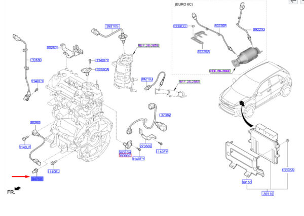 9475002100 Hyundai Kona MK1 Oil Pressure Switch 9475002100
