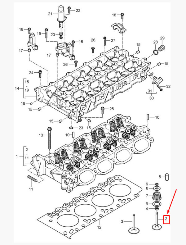 Porsche Cayenne 9pa Engine Outlet Valve 94810531253 NEW ORIGINAL